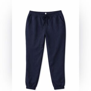 Fabletics Jogger Pants Womens 2X Navy Blue Fleece Lined Drawstring